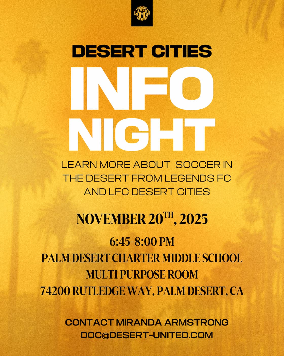 Desert Cities Info Night